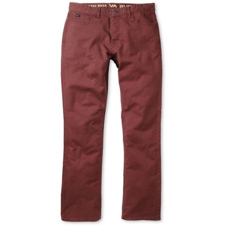 RVCA Stay Twill Stretch Slim Fit Red Pants