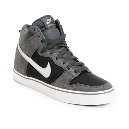 Nike SB Dunk High LR Anthracite & Metallic Silver Skate Shoe