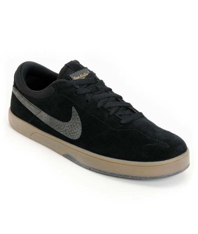 Nike SB Eric Koston 1 Lunarlon Black & Gum Skate Shoe
