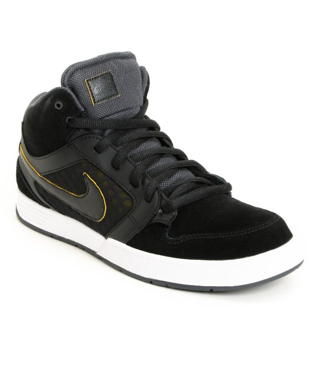 Nike Mogan Mid 3 Lunarlon Black, Anthracite & Tour Yellow Shoe