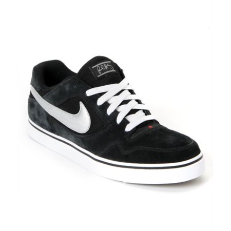Nike SB Zoom P-Rod 2.5 Black & Metallic Silver Suede Skate Shoe 