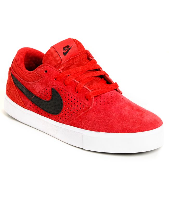 Nike SB P-Rod 5 LR Lunarlon Gym Red Suede Skate Shoe
