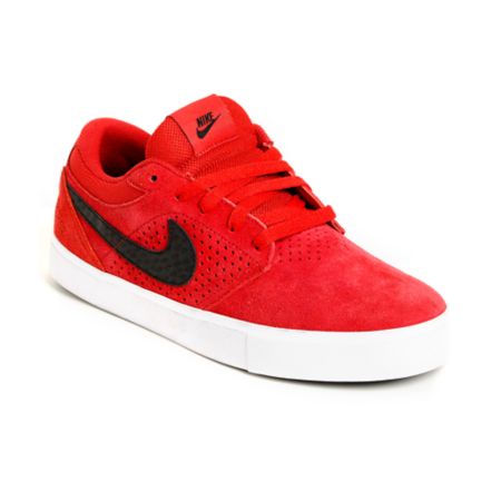 Nike SB P-Rod 5 LR Lunarlon Gym Red Suede Skate Shoe
