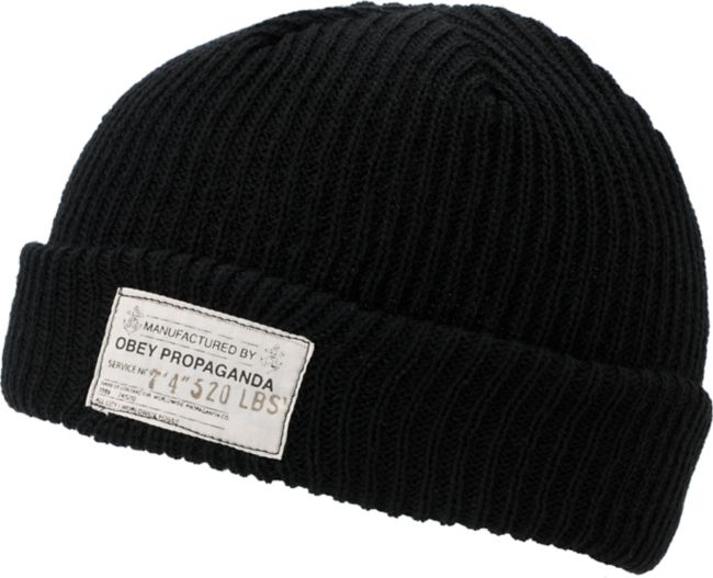 Obey Draft Black Beanie