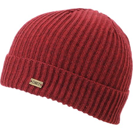 Obey Dover Burgundy Beanie