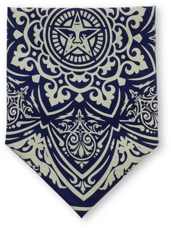 Obey Blue Flower Bandana