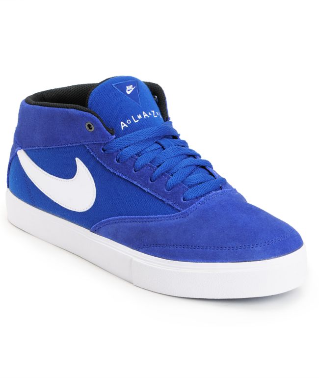Nike Omar Salazar LR Drenched Blue & White Mid Top Skate Shoe