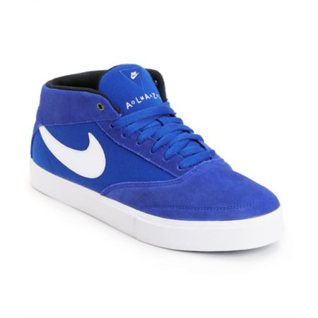 Nike Omar Salazar LR Drenched Blue & White Mid Top Skate Shoe