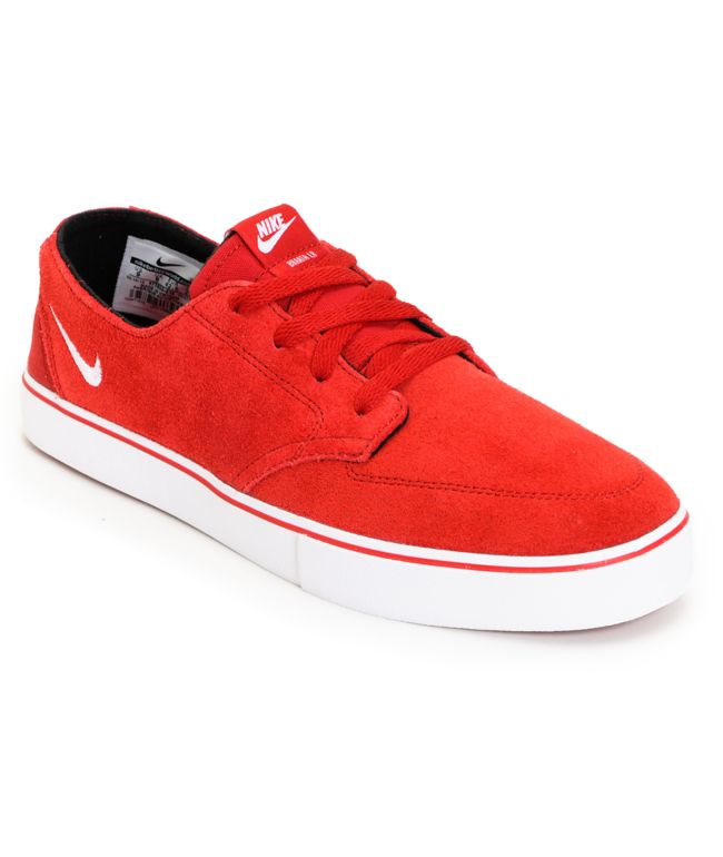 Nike Braata LR Gym Red & White Skate Shoe