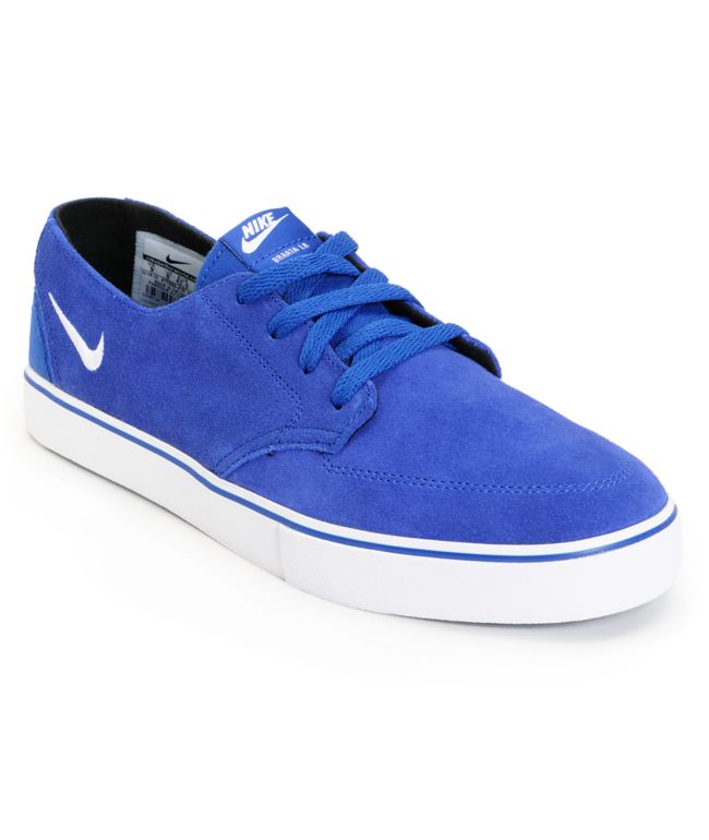 Nike Braata LR Drenched Blue & White Skate Shoe