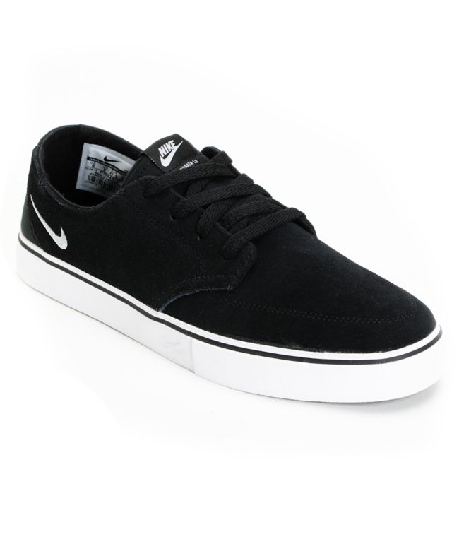 Nike Braata LR Drenched Black & Metallic Silver Skate Shoe