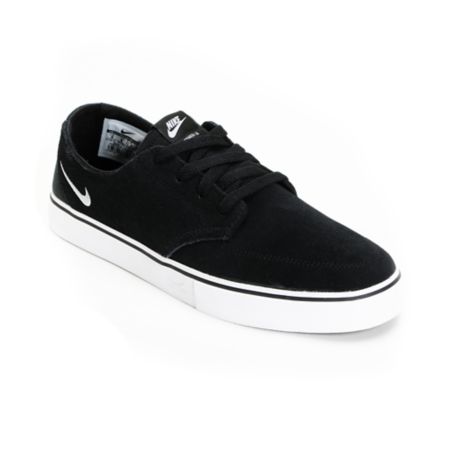 Nike Braata LR Drenched Black & Metallic Silver Skate Shoe