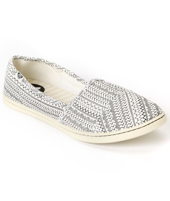 Roxy Pier Natural & Black Print Shoes