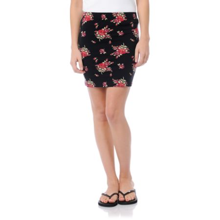Obey Floral Tube Skirt