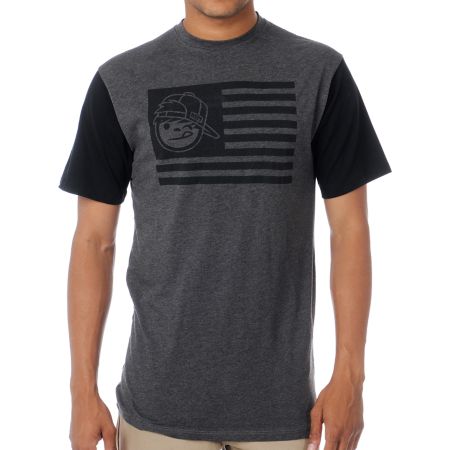 Neff Patriot Heather Charcoal Tee Shirt