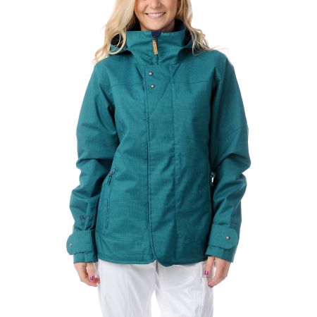 Burton Jet Set Spruce Green 10K Girls Snowboard Jacket