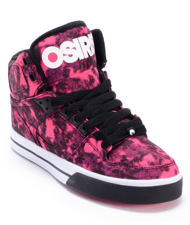 Osiris Girls NYC 83 Vulc Black, Pink & White Shoe