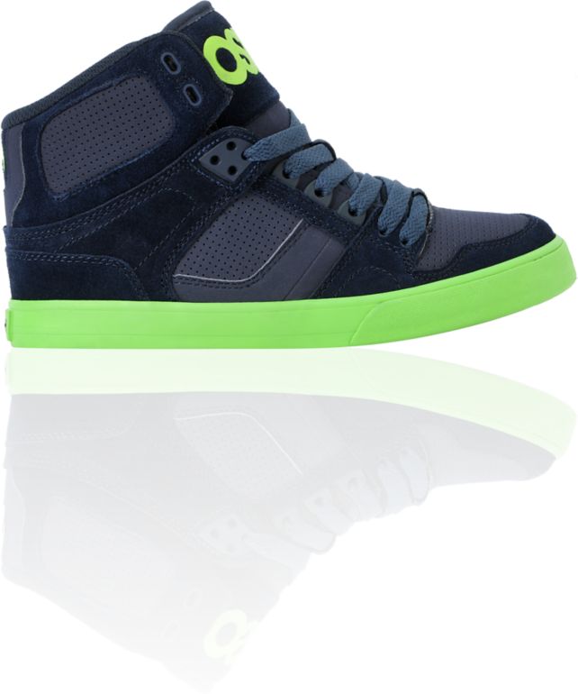 Osiris NYC 83 Kids Navy & Lime Skate Shoe