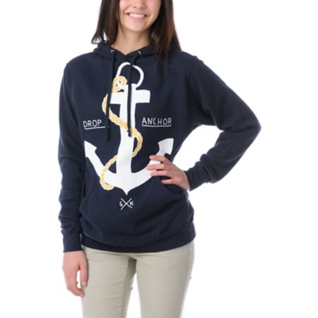 Glamour Kills Drop & Anchor Navy Pullover Hoodie