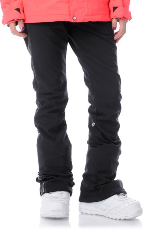 Volcom Girls Battle 2013 Stretch 10K Black Snowboard Pants