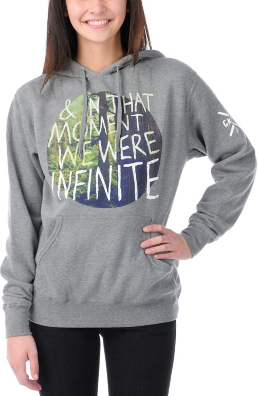 Glamour Kills In The Moment Grey Pullover Hoodie