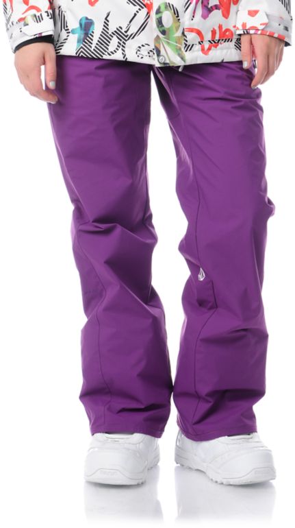 Volcom Girls Logic 2013 Purple 5K Snowboard Pants