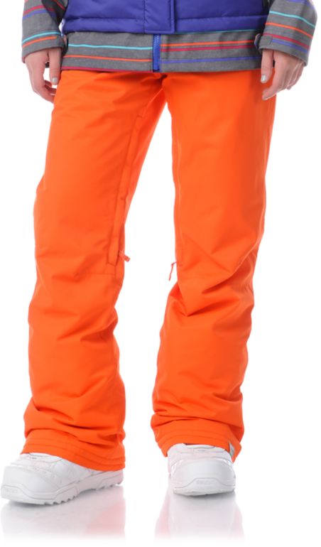 Roxy Evolution Bright Orange 8K Girls Snowboard Pants