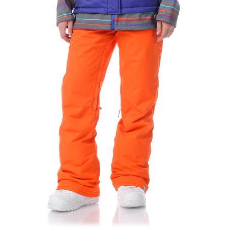 Roxy Evolution Bright Orange 8K Girls Snowboard Pants