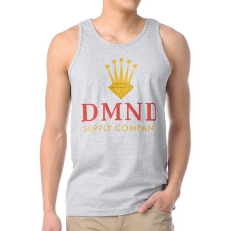 Diamond Supply DMND Crown Heather Grey Tank Top 