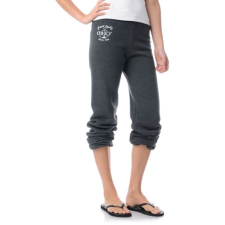 Obey Finest Anchor Charcoal Grey Sweatpants