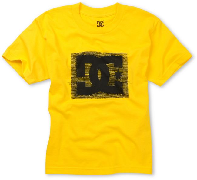 DC Boys Stitch Up Yellow Tee Shirt