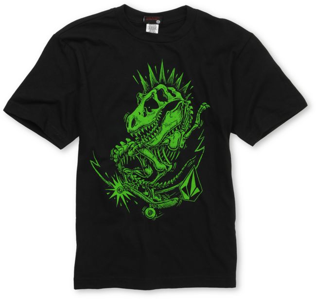 Volcom Boys Broken Black Tee Shirt