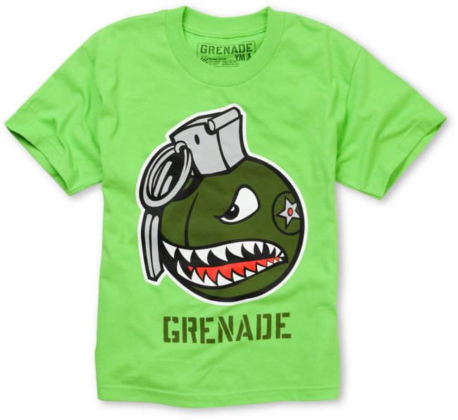 Grenade Boys Recruiter Lime Tee Shirt