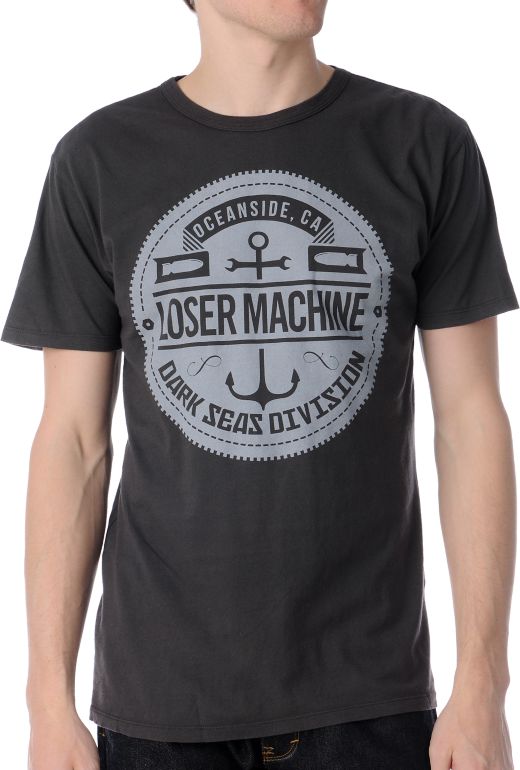 Loser Machine Sprocket Charcoal Tee Shirt