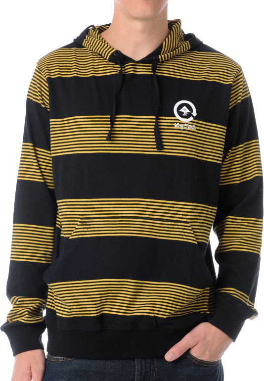 LRG CC Black & Yellow Stripe Pullover Hoodie