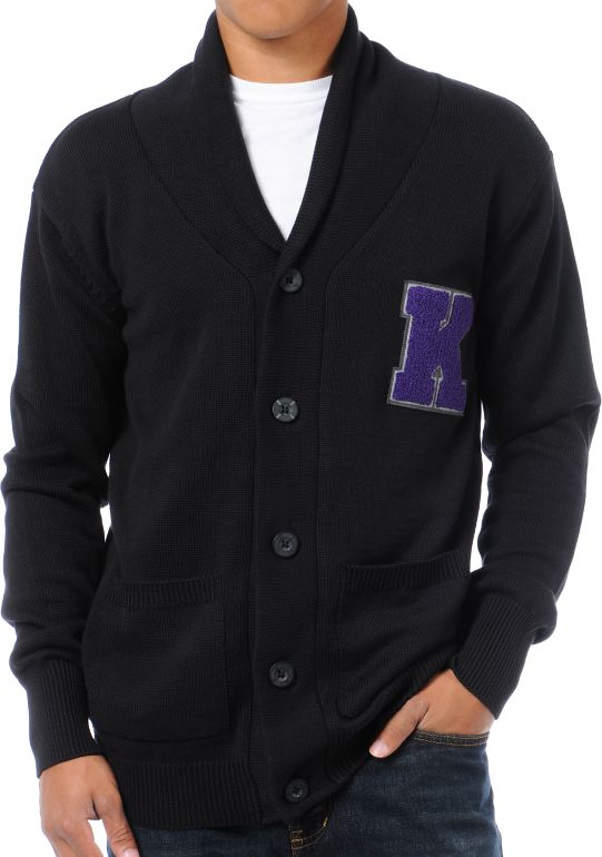 KR3W Breakdown Black Cardigan Sweater