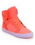 Supra Womens Skytop Neon Coral Leather & Nylon Shoe