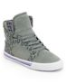 Supra Womens Skytop Grey & Cheetah Print Suede Shoe