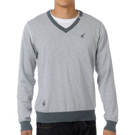 LRG CC Grey V-Neck Sweater