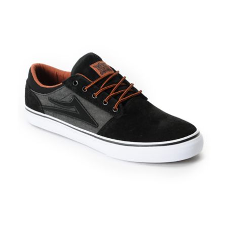 Lakai Brea Black & Grey Suede Skate Shoe