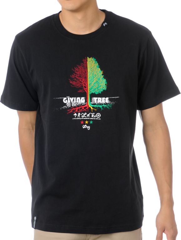 LRG Tree Giver Black Knit Tee Shirt