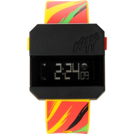 Neff Digi Perf Rasta Digital Watch