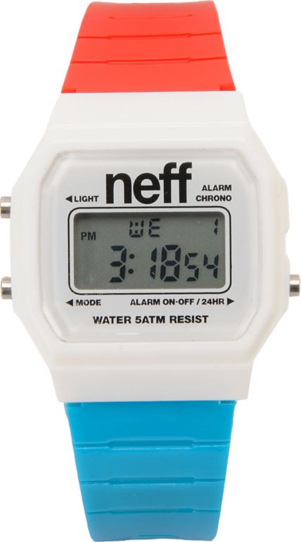Neff Flava Red, White & Blue Digital Watch