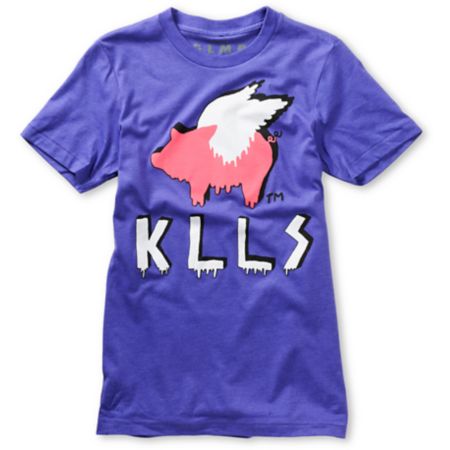 Glamour Kills Mass Hysteria Purple Tee Shirt