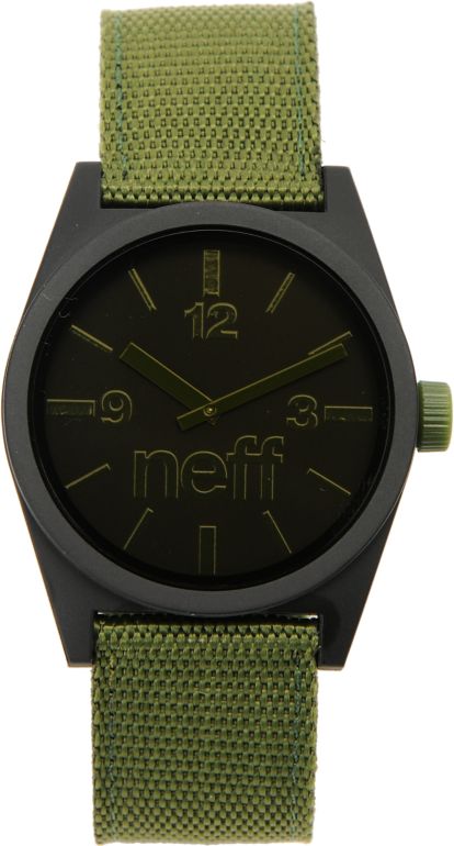 Neff Daily Woven Black & Olive Analog Watch
