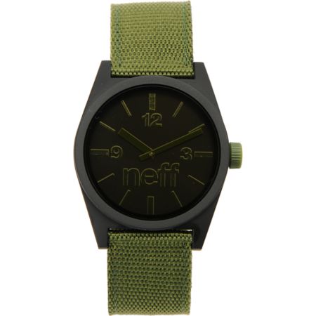 Neff Daily Woven Black & Olive Analog Watch 