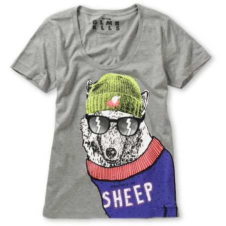 Glamour Kills Wolf In Sheep Clothing Heather Grey Tee Shirt