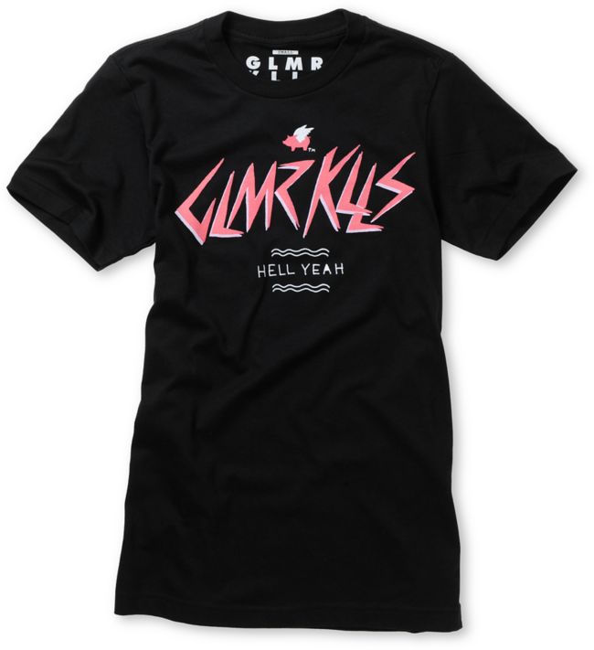 Glamour Kills Girls Hell Yeah Black Tee Shirt