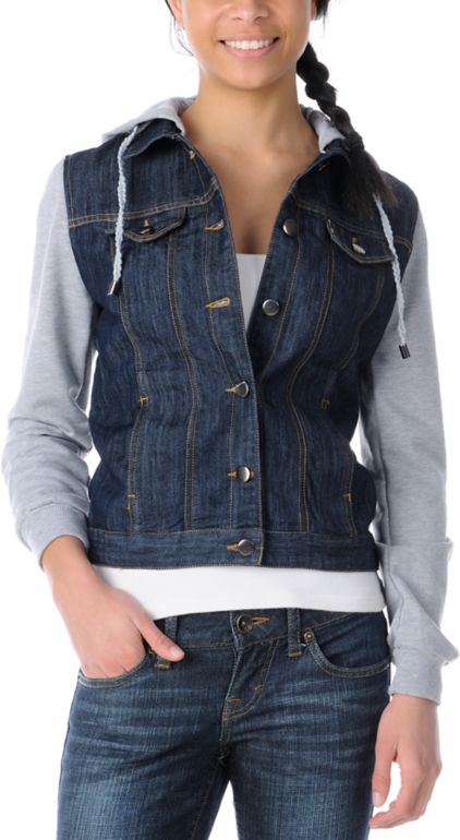Thread and Supply Raw Jean Hooded jacket