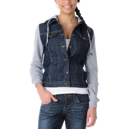 Thread and Supply Raw Jean Hooded jacket